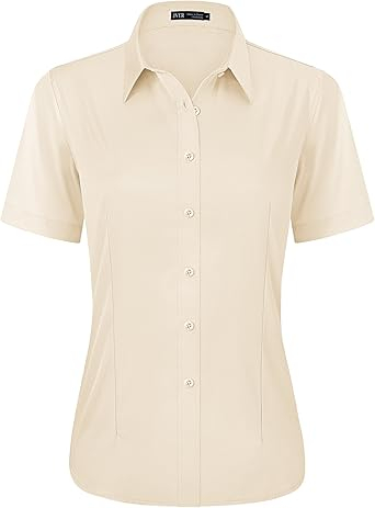 Striped Wrinkle Free Womens Blouse Shirt