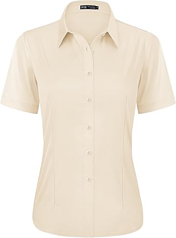 Striped Wrinkle Free Womens Blouse Shirt