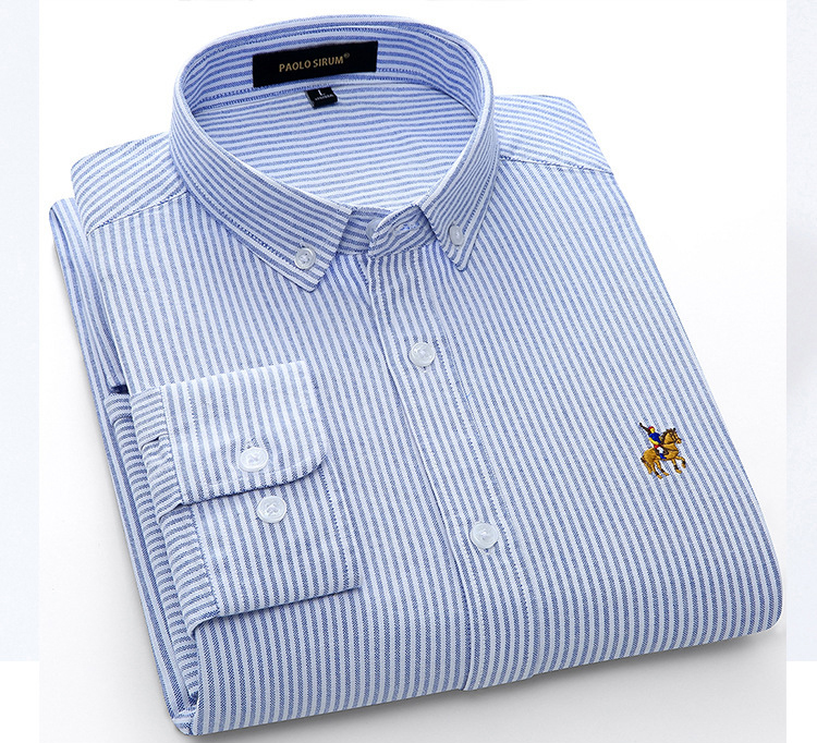 Mens Pure Cotton Oxford Business Casual Shirt (2)