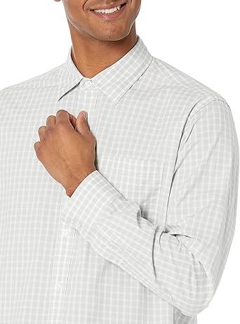 Men's Regular Fit Long Sleeve Business Poplin Shirt (9)