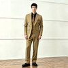 Men's Slim-Fit Double-Breasted Suit Set