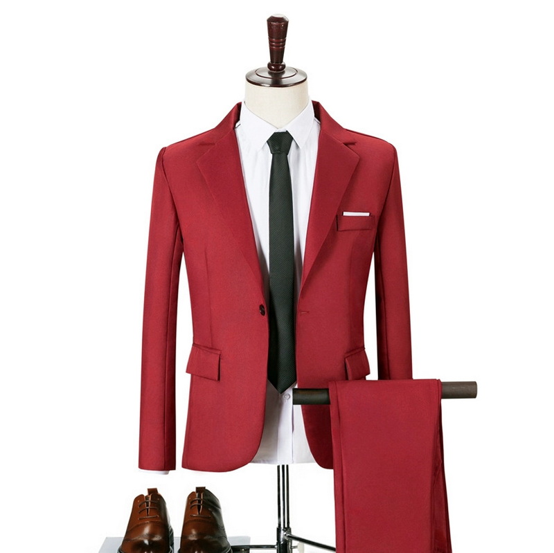 Men's Single-Breasted Business Formal Thickened Blazer (1)