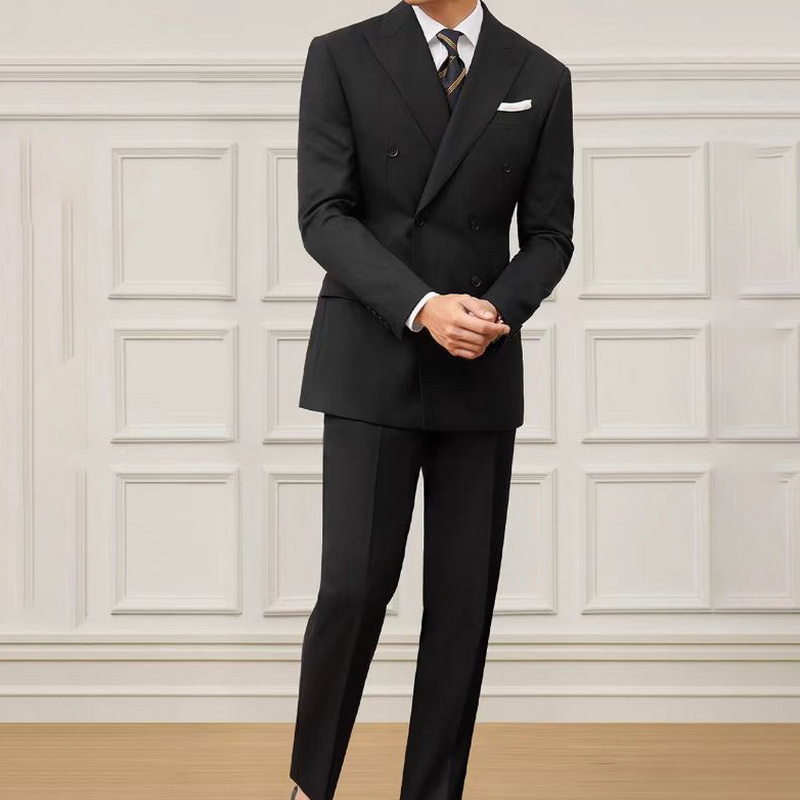 Men's High-Quality Double-Breasted Custom-Made Suit (4)