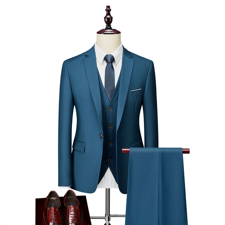 Custom-Made Business Formal Three-Piece Suit (10)