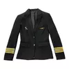 Womens Pilot Style Aviation Uniform Blazer