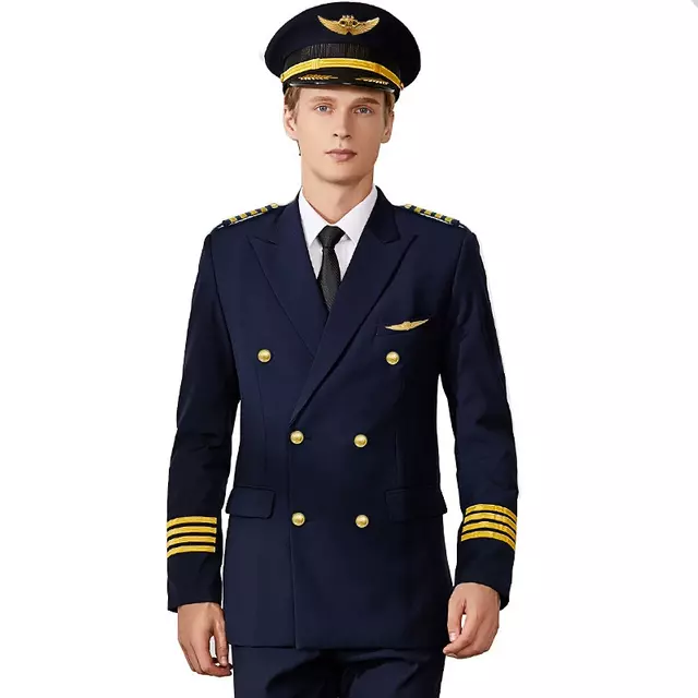 Mens Pilot Security Guard Winter Work Suit