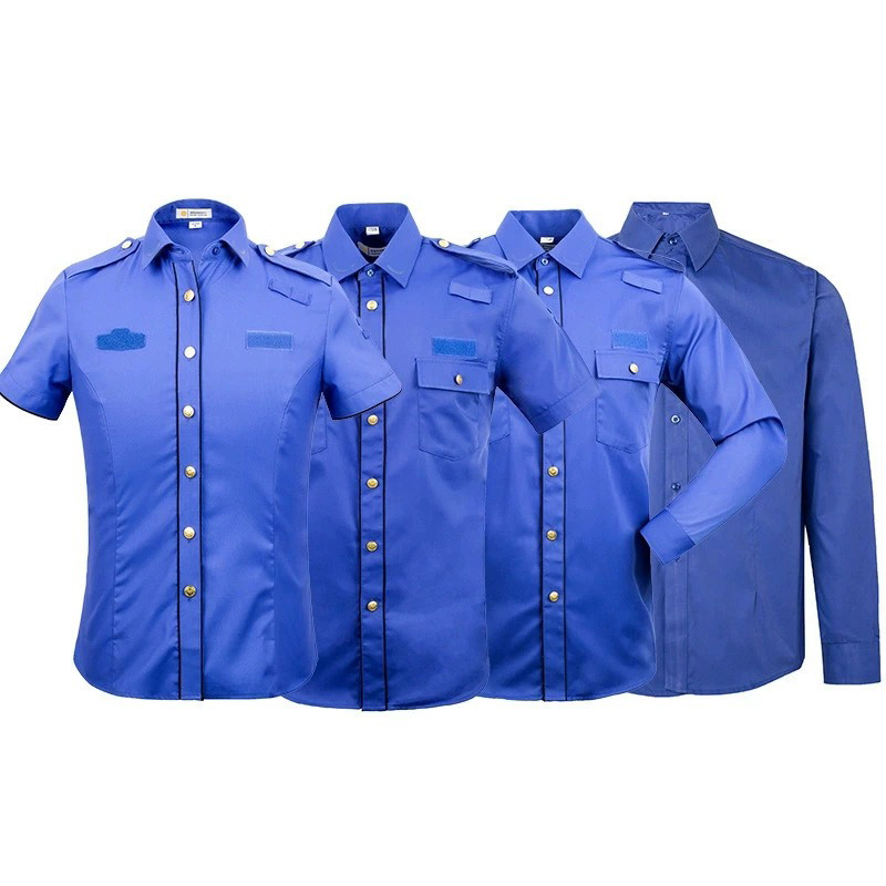 Blue Railway Security Summer Work Shirt Set