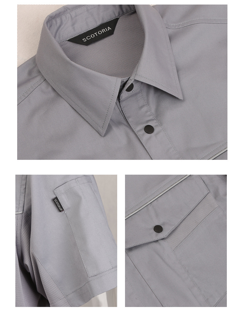 Summer Breathable Short Sleeve Work Uniform (1)