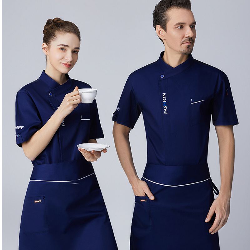 Summer Breathable Short Sleeve Chef Coat (2)