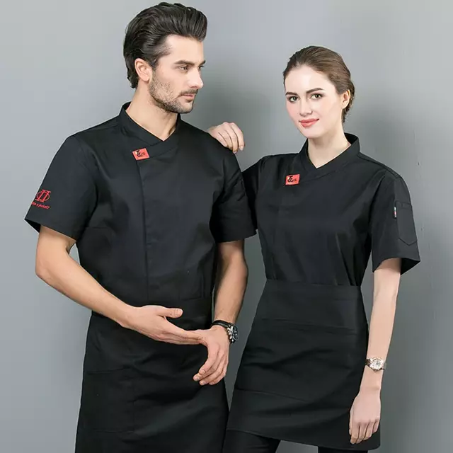 Mens Ultra Thin Short Sleeve Summer Chef Coat