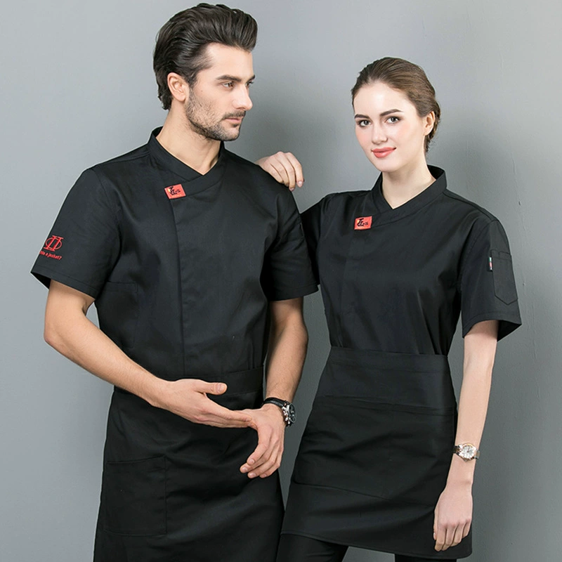 Mens Ultra Thin Short Sleeve Summer Chef Coat