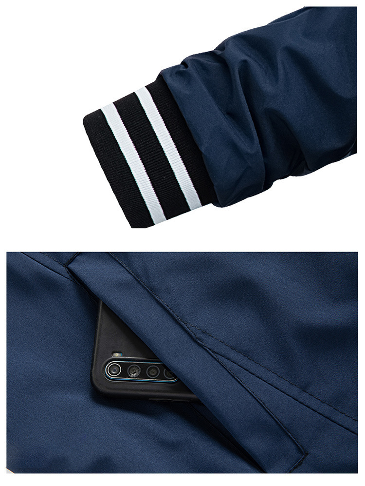 Mens Lightweight Windproof Bomber Windbreaker (4)