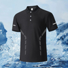 Mens Ice Silk Quick Dry Breathable Polo Shirt