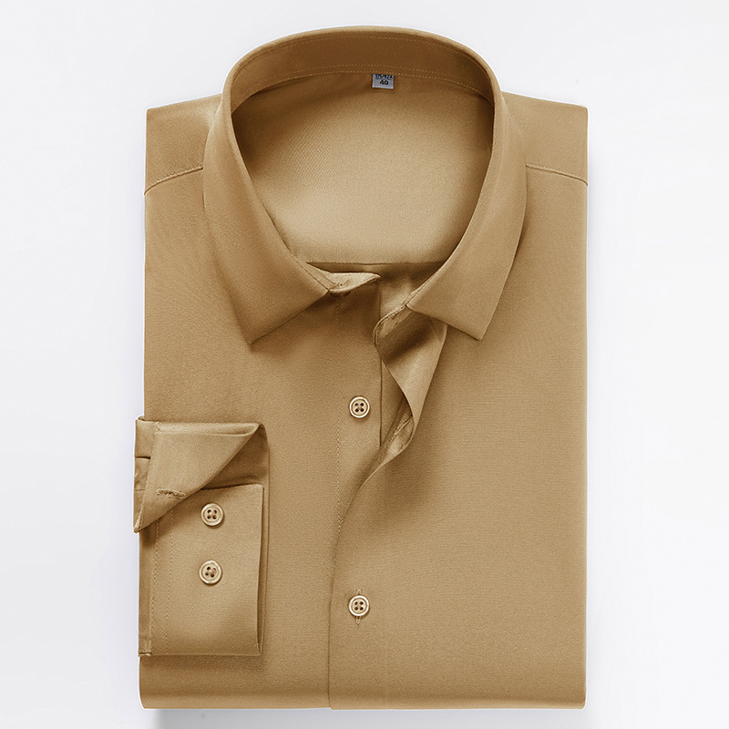 Mens Satin Silk Non Iron Business Dress Shirt (17)