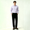Mens Smart Casual Fine Check Striped Shirt