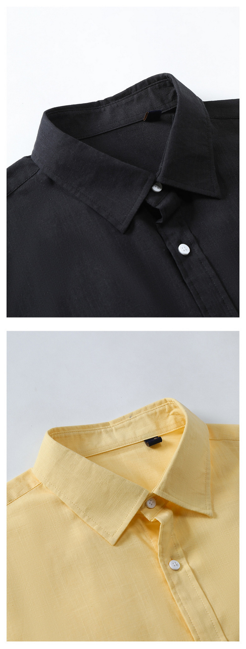 Mens Slub Cotton Short Sleeve Casual Shirt (15)