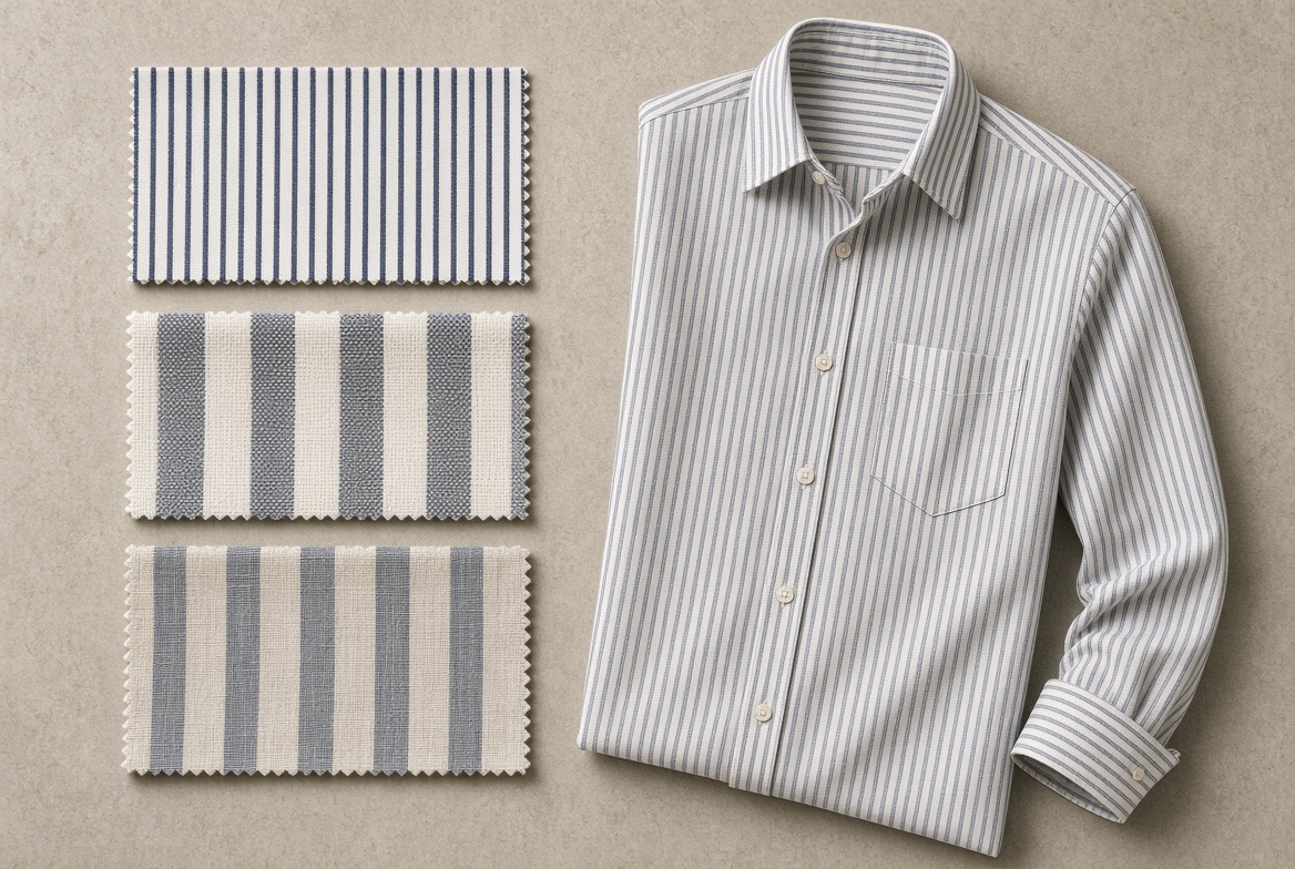 Stripe Direction And Fabric Detail Stripe Direction And Fabric Detail