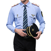 Mens Long Sleeve Railway Staff Uniform Shirt