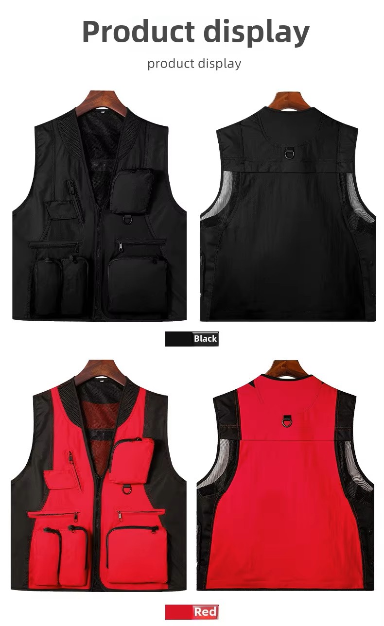 Unisex Printable Breathable Flap Pocket Work Vest (6)
