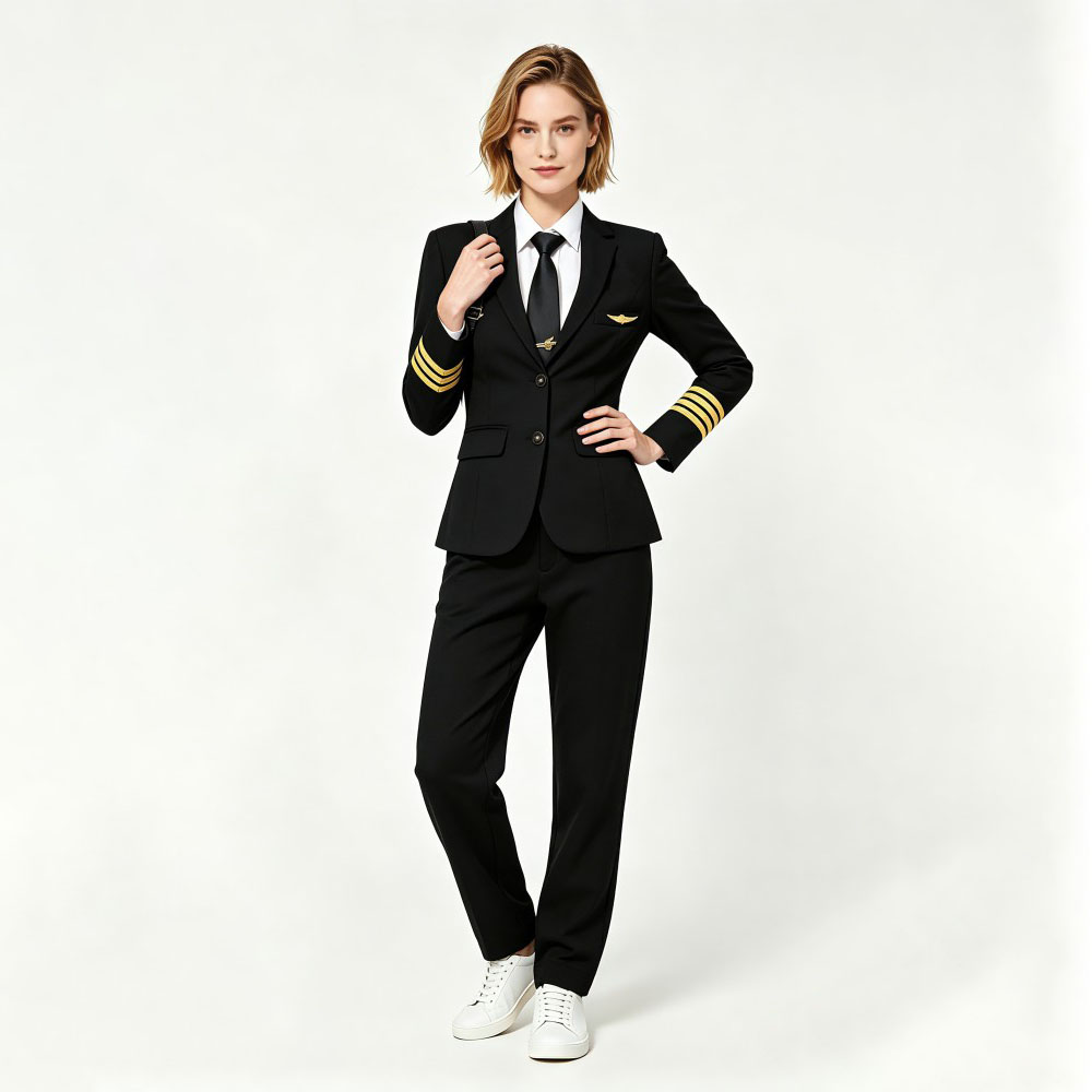 Womens Pilot Style Aviation Uniform Blazer