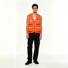 Fluorescent Work Vest with 3D Pockets