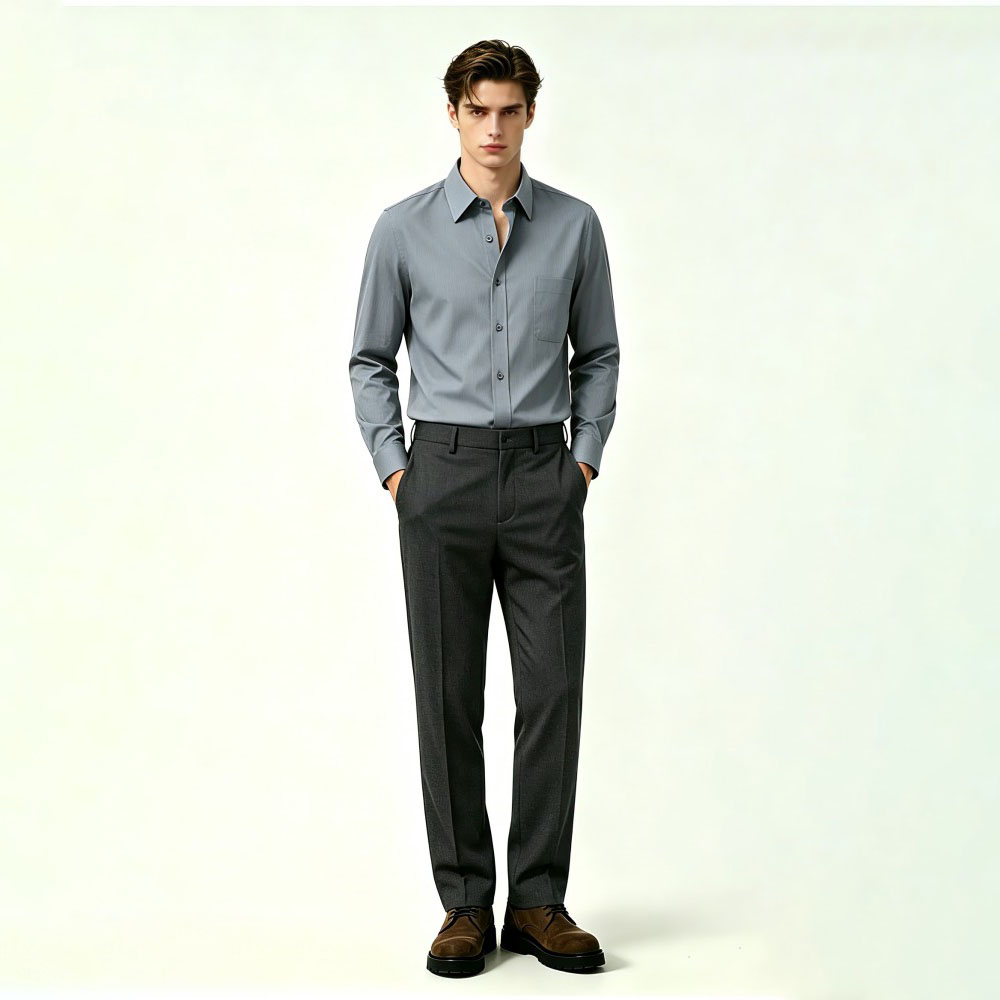 Men's Long Sleeve Business Workwear Shirt