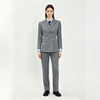 Unisex Double-Breasted Pinstripe Workwear Blazer