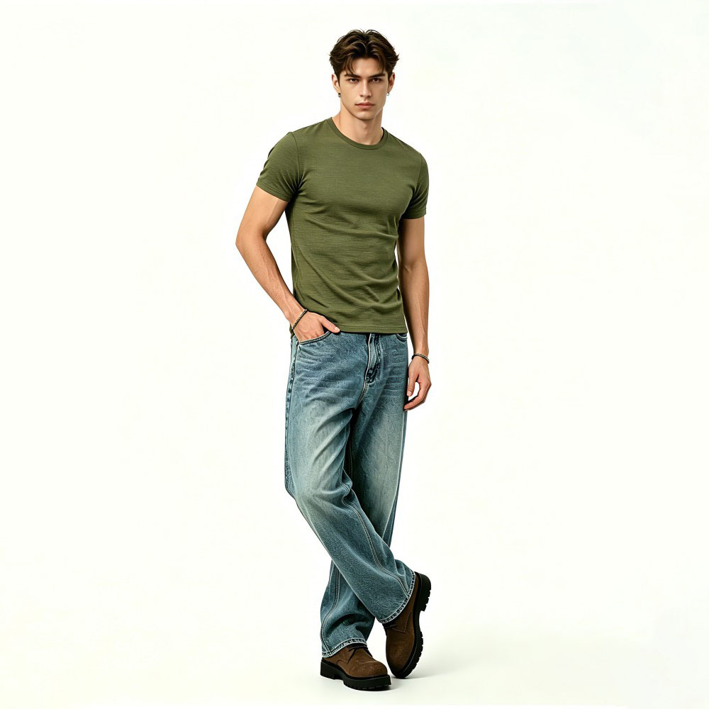 Mens White Slim Fit Basic Summer T-Shirt