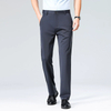 Mens Solid Stretch Straight Fit Dress Pants