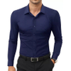 Mens Long Sleeve Comfort Stretch Work Shirt