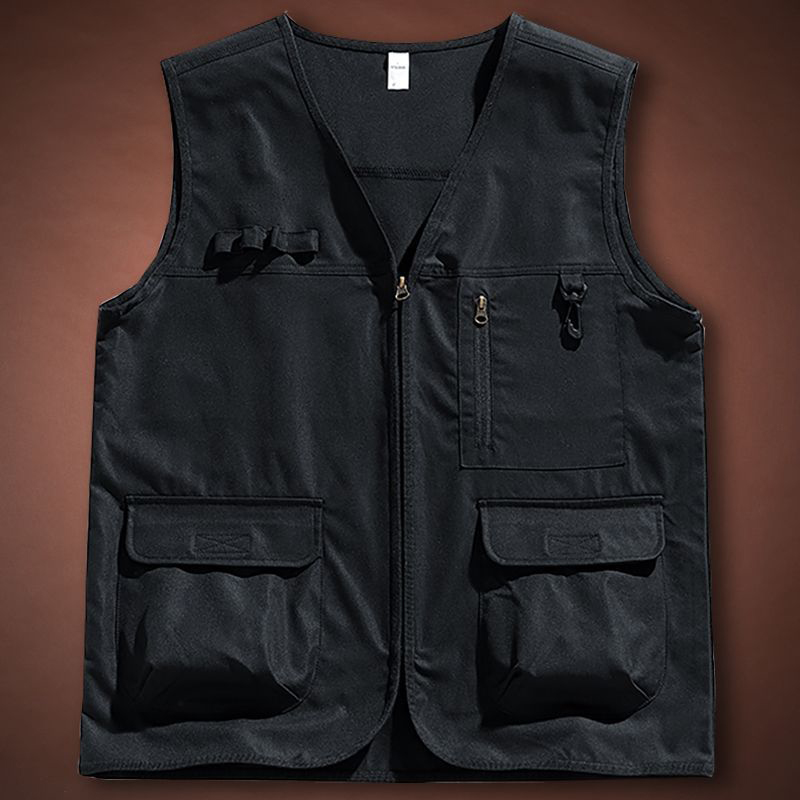 Multi Pocket Work Vest with Logo Printing