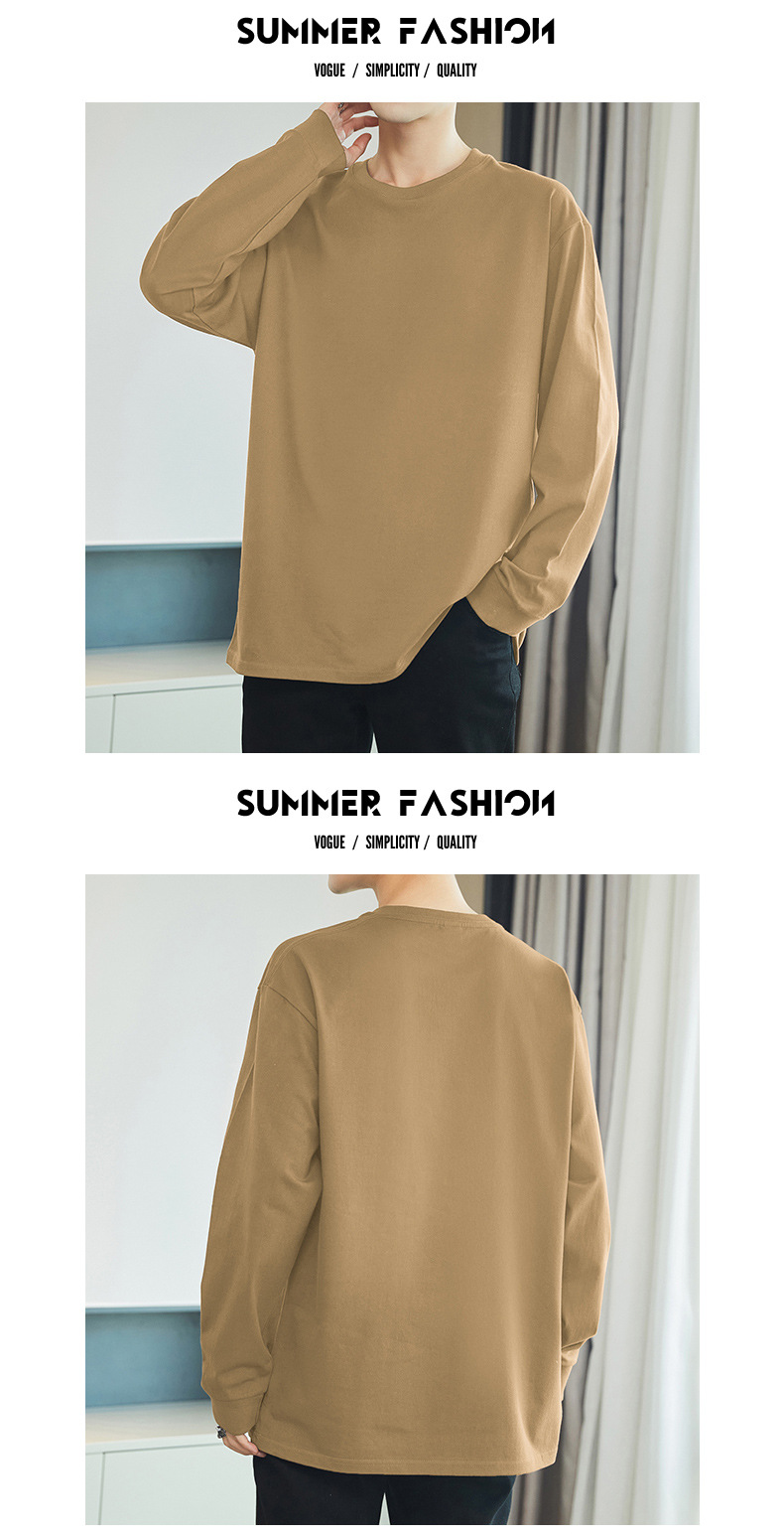 100% Cotton Long-Sleeve Layering T-Shirt (7)