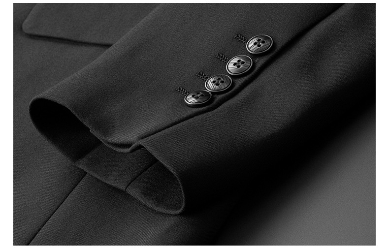 Men's Plus Size Casual Black Blazer (4)