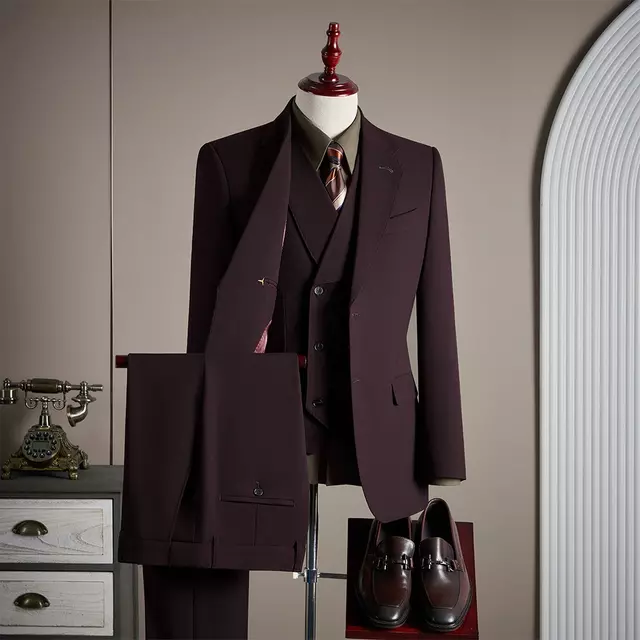 Premium Tailored Three Piece Mens Suit
