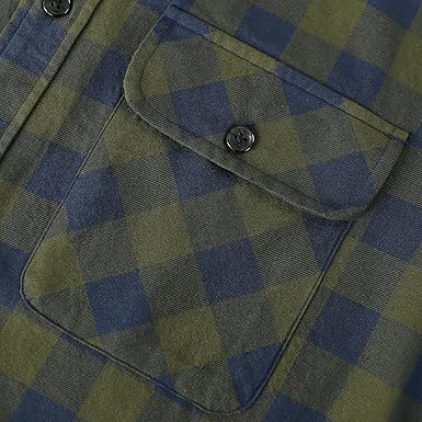 Checked Cotton Flannel Long Sleeve Shirt (10)