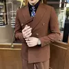 Premium Mens Three Piece Double Breasted Suit