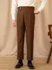 British Retro Pleated Mens Suit Trousers