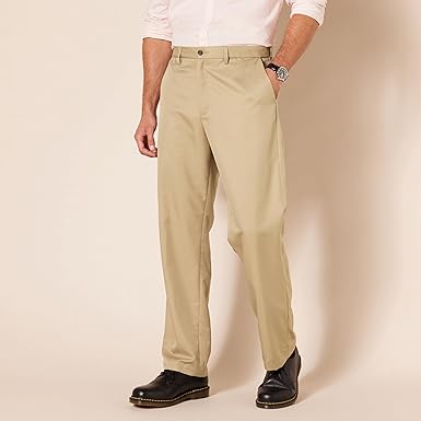 Mens Classic Fit Adjustable Waist Suit Pants (16)