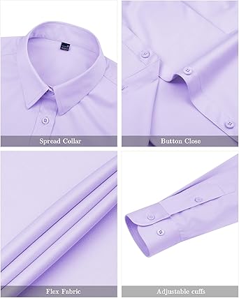 Womens Easy Iron Business Casual Lapel Shirt (9)