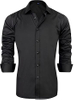 Stretch Patterned Mens Long Sleeve Shirt