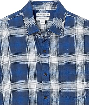 Mens Slim Fit Business Flannel Long Sleeve Shirt (6)