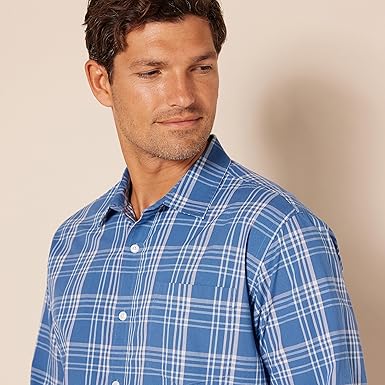 Men's Regular Fit Long Sleeve Business Poplin Shirt (5)