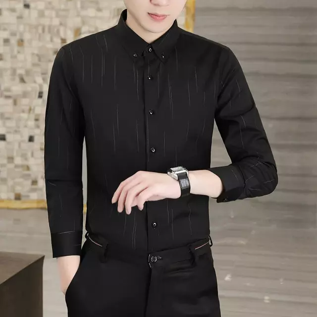 Mens Slim Fit Striped Premium Casual Shirt