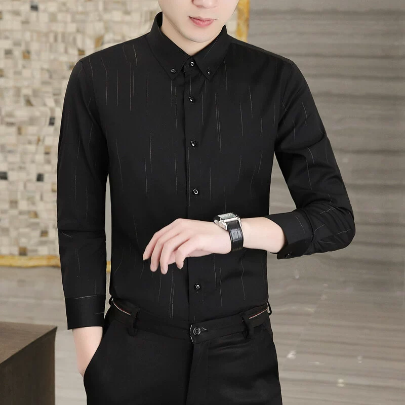 Mens Slim Fit Striped Premium Casual Shirt