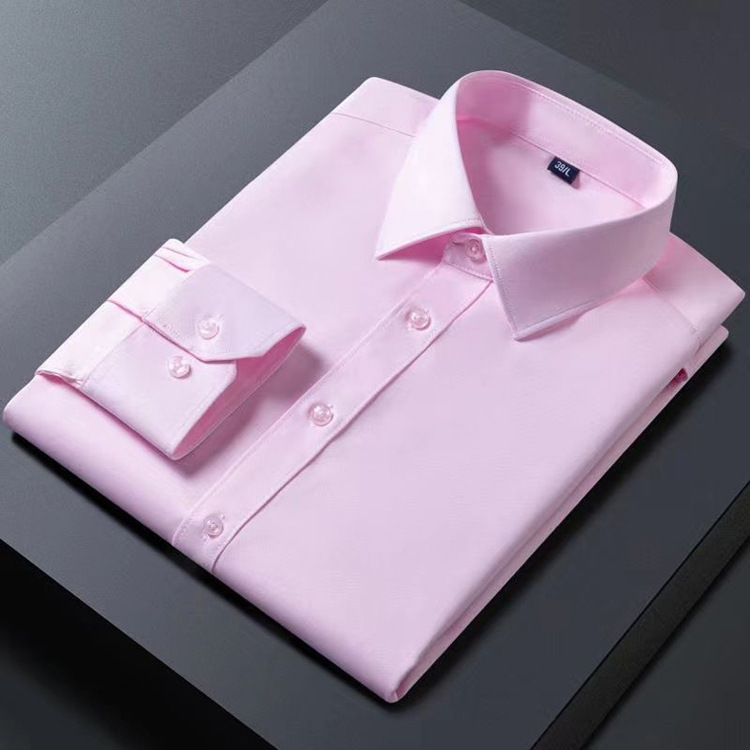 Mens Stretch Solid Business Casual Work Shirt (1)