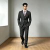 Mens Plaid Three Piece Suit