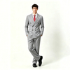 Men's Double-Breasted Pinstripe Breathable Suit