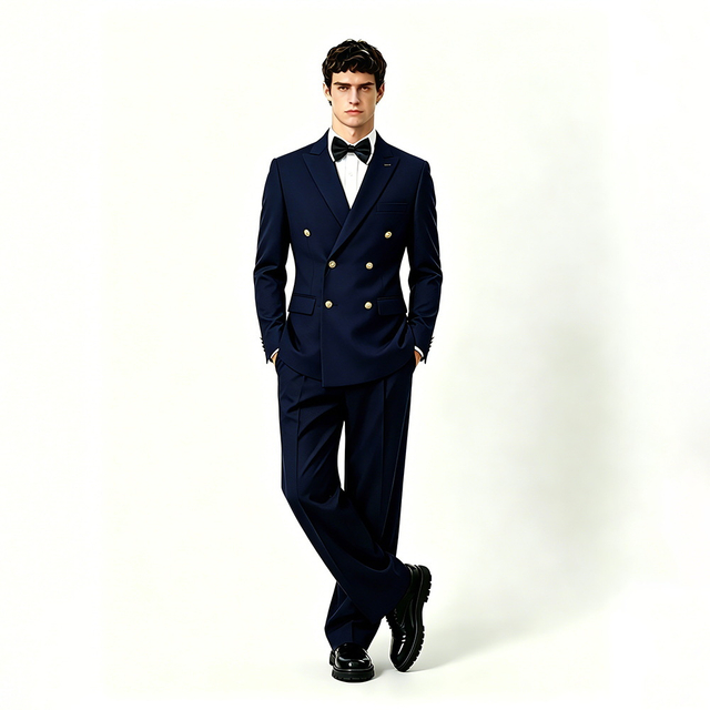 Men's Double-Breasted Slim-Fit Autumn Blazer