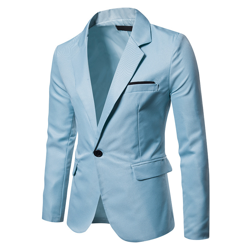 Solid Color Business Formal Two-Piece Suit (12)
