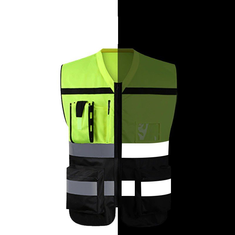 High Vis Reflective Construction Safety Vest